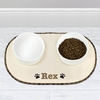 Brown Paw Print Pet Bowl Placemat