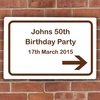 Brown Road Right Arrow Sign