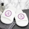 Butterfly Initial Velour Slippers