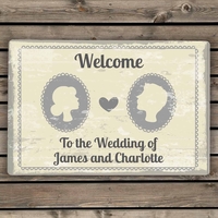 Cameo Metal Sign