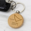 Capricorn Zodiac Star Sign Wooden Keyring (December 22nd - 19th January)