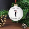 Cartoon Couple Keepsake Bauble