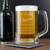 Cheers Glass Pint Stern Tankard