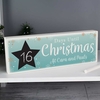 Christmas Chalk Countdown Wooden Block Sign