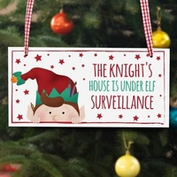 Christmas Elf Wooden Sign
