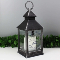 Christmas Frost Black Lantern