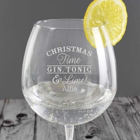 Christmas Gin Balloon Glass