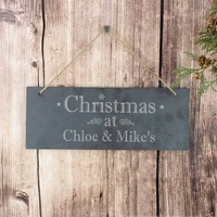 Christmas Hanging Slate Plaque