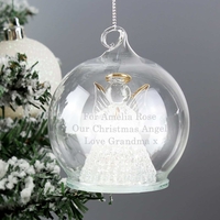 Christmas Message LED Angel Bauble