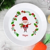 Christmas Toadstool Santa Plastic Plate