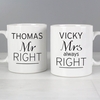Classic Mr Right/Mrs Always Right Mug Set