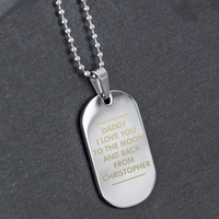 Classic Stainless Steel Dog Tag Necklace