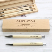Classic Wooden Pen & Pencil Box Set
