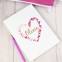 Confetti Hearts Hardback A5 Notebook