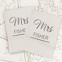 Couples Cream Passport Holders