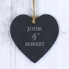 Couples Slate Heart Decoration