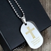Cross Stainless Steel Dog Tag Necklace
