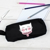 Cute Cat Black Pencil Case