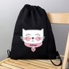 Cute Cat Black Swim & Kit Bag