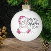 Cute Teddy Merry Xmas Bauble