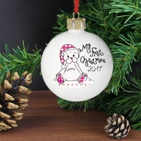 Cute Teddy My 1st Xmas Bauble