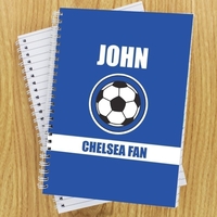 Dark Blue Football Fan A5 Notebook