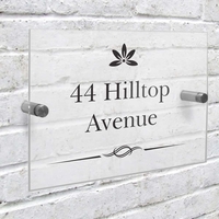 Decorative Swirl Acrylic House Sign