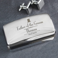 Decorative Wedding father of the Groom Cufflink Box