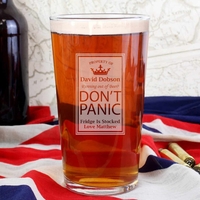 Dont Panic Pint Glass
