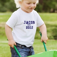 Established Blue Text Tshirt 3-4 years