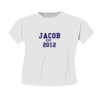 Established Blue Text Tshirt 5-6 years