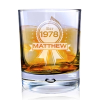 Established Rosette Tumbler Bubble Glass