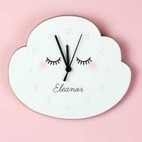 Eyelash Cloud Shape Wooden Clock