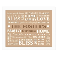 Family Typography Poster Frame
