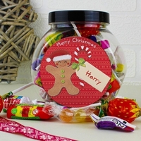 Felt Stitch Gingerbread Man Sweet Jar