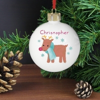 Felt Stitch Reindeer Bauble