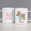 Felt Stitch Reindeer Plastic Mug