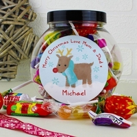 Felt Stitch Reindeer Sweet Jar