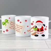 Felt Stitch Santa Plastic Mug