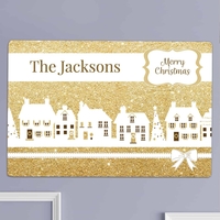 Festive Village Metal Sign