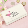 Flamingo Cream Leather Purse