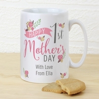 Floral Bouquet 1st Mothers Day Slim Mug