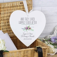 Floral Bouquet Large Wooden Heart Decoration