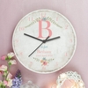 Floral Bouquet Shabby Chic Large Wooden Clock
