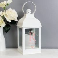Floral Bouquet White Lantern