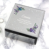 Floral Butterfly Diamante Glass Trinket Box