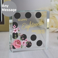 Floral Dot Large Crystal Token