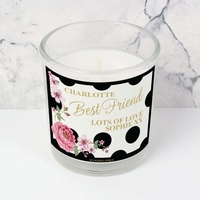 Floral Dot Scented Jar Candle