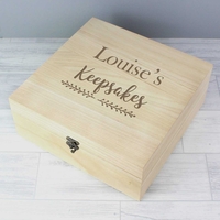 Floral Large Wooden Keepsake Box