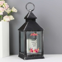 Floral Rustic Black Lantern